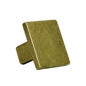 Vierkante knop 25 mm. Antiek brons