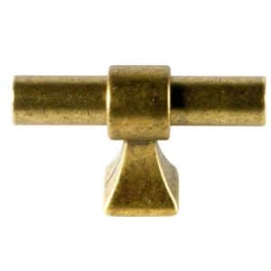 T-Knop rond 50 mm antiek brons