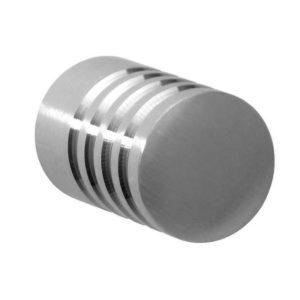 Knop I-327 met ribbels RVS