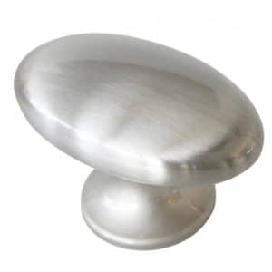 Knop Ovaal Taya 38 mm RVS