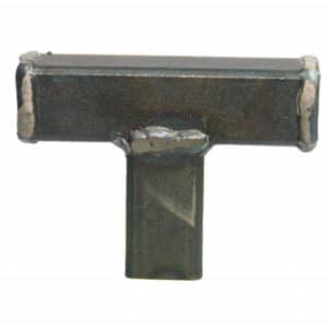 T-Knop Gelast 60 mm. Zwart staal
