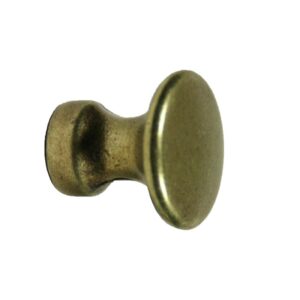 Paddenstoelknop 20 mm. antiek brons