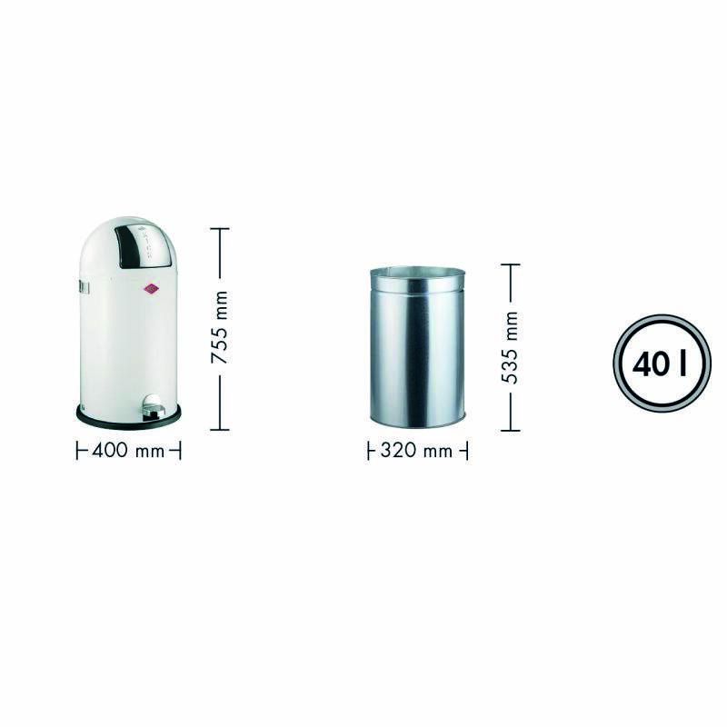 Wesco Kickboy – Stijlvolle Afvalemmer met Voetpedaal - Afbeelding 2