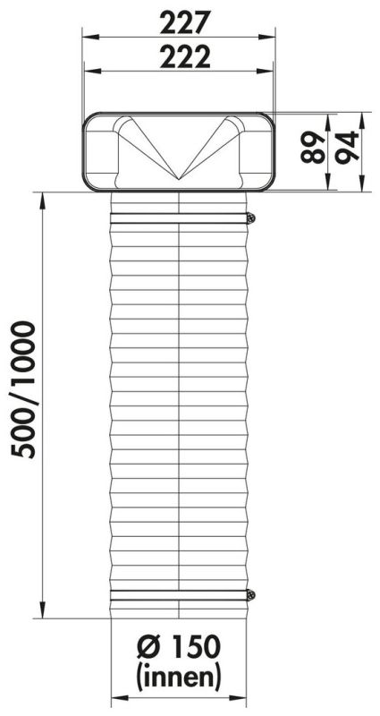 Compair Flow F-URX 150 Flexibel Omkeerstuk 90° – Systeem 150 - Afbeelding 2