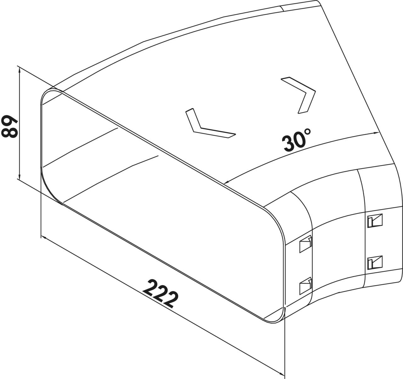 "Compair Flow P-RBH 150 horizontale buisbocht 30°" - Afbeelding 2