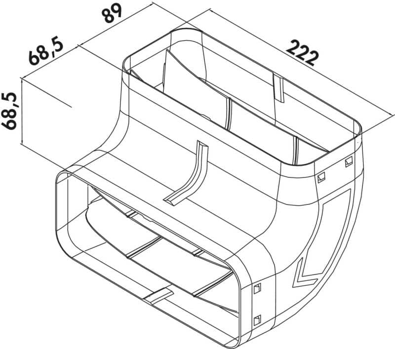 "Compair Flow P-RBV 150 verticale buisbocht 90°" - Afbeelding 2