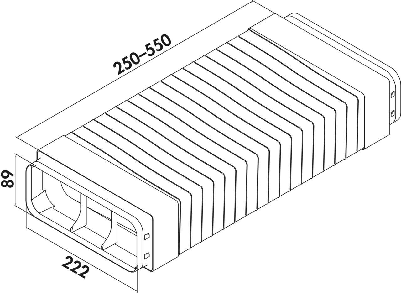 Compair Flow P-RBFLEX Systeembocht 150 mm – Flexibel - Afbeelding 2