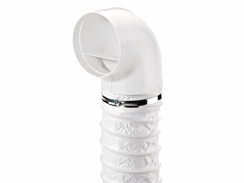 "Compair Flow R-URX 150 mm omkeerstuk 90° – flexibele luchtkanaalbocht voor ventilatie"