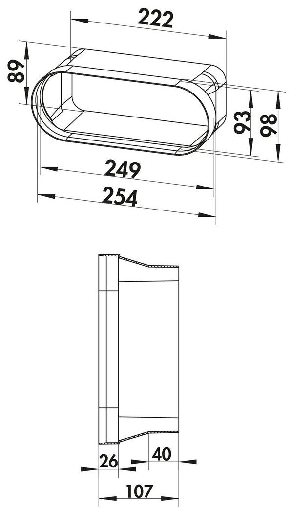 Compair® Flow 150 F-BA 150 Ecotube adapter voor BORA, wit - Afbeelding 2