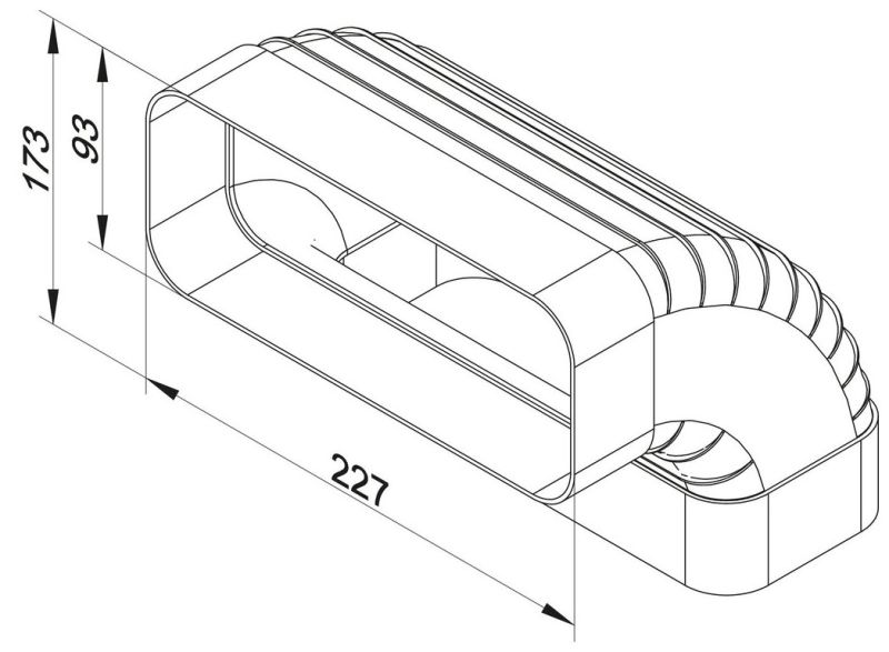 Compair® Flow 150 F-RBV 150 buisbocht verticaal 90°, wit - Afbeelding 2