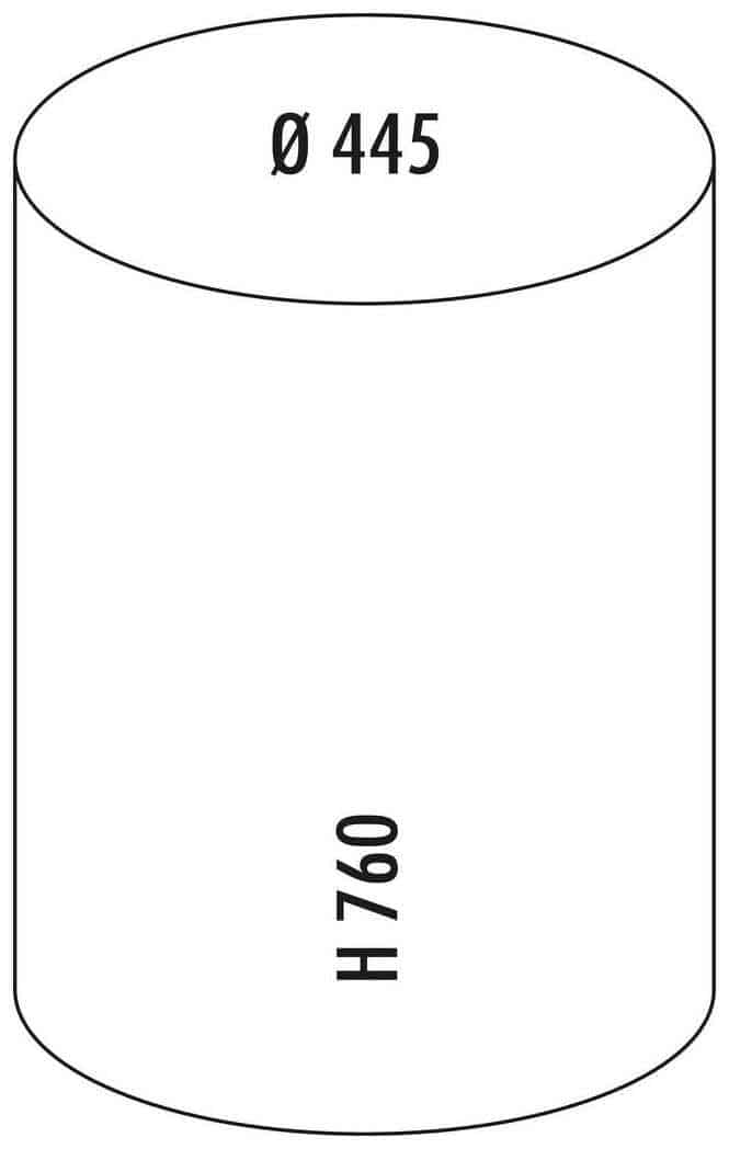 Wesco Big Swing 120L Afvalemmer – Grote Vrijstaande Prullenbak met Swingdeksel - Afbeelding 2