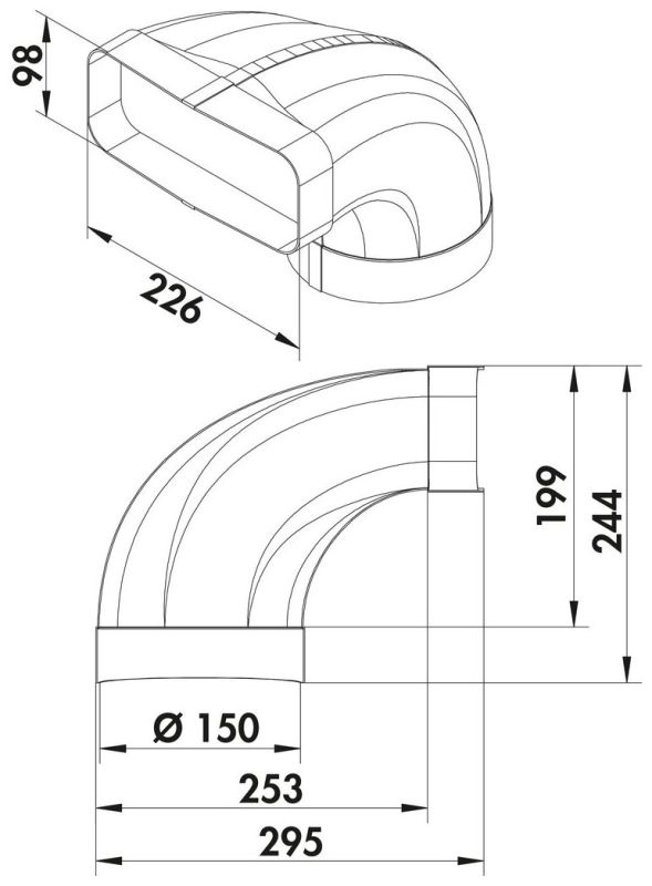 Compair Flow F-BION 90° Omkeerstuk - Afbeelding 4