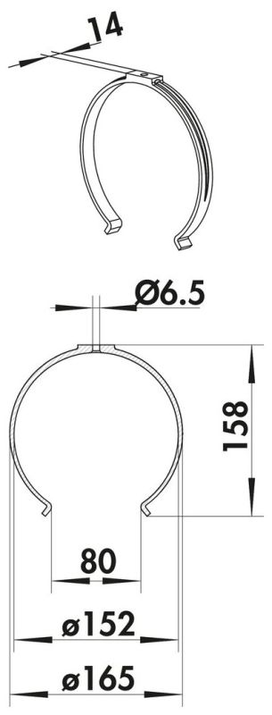 "Compair Flow ronde buishouder 150 mm - Afbeelding 2