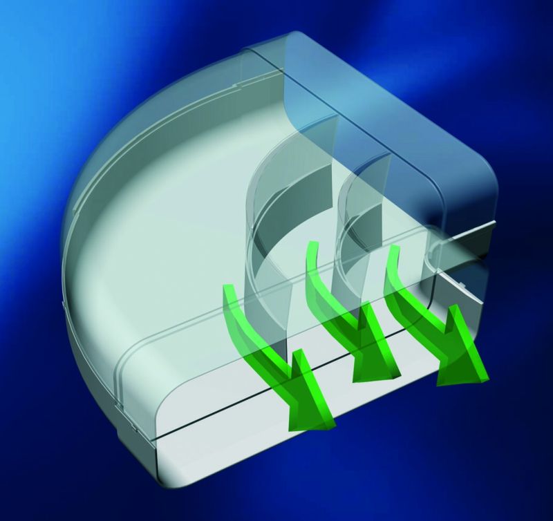 Compair® Flow 150 F-RBH 150 buisbocht horizontaal 90°, wit - Afbeelding 5