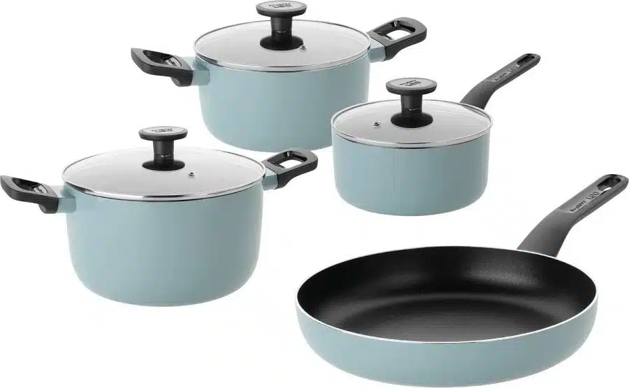 BergHOFF Slate Pannenset 7‑delig | Licht, stijlvol & sterke antiaanbaklaag